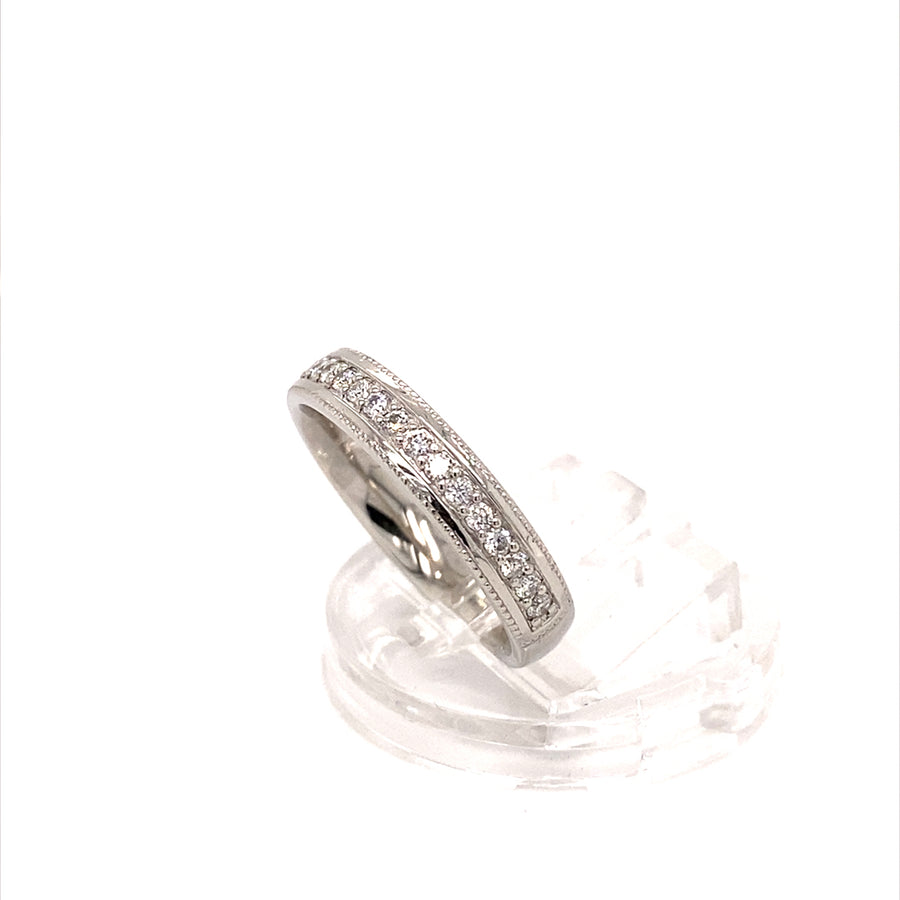 Platinum 0.25ct Diamond Band – Pre-Loved