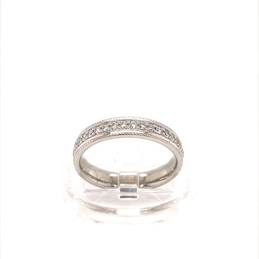Platinum 0.25ct Diamond Band