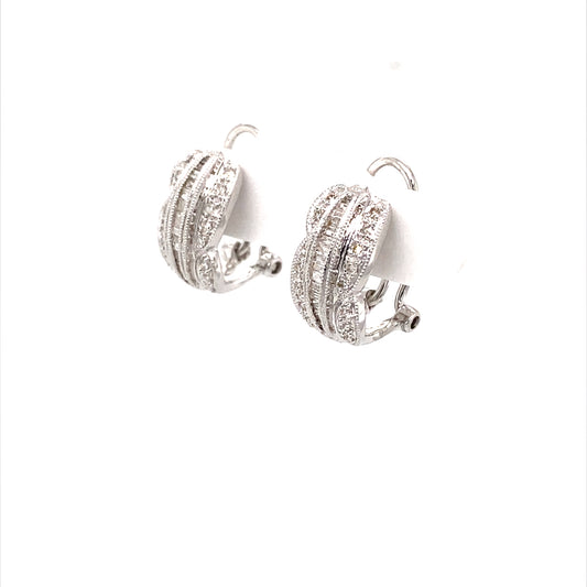 14K White Gold 0.38ct Diamond Earrings