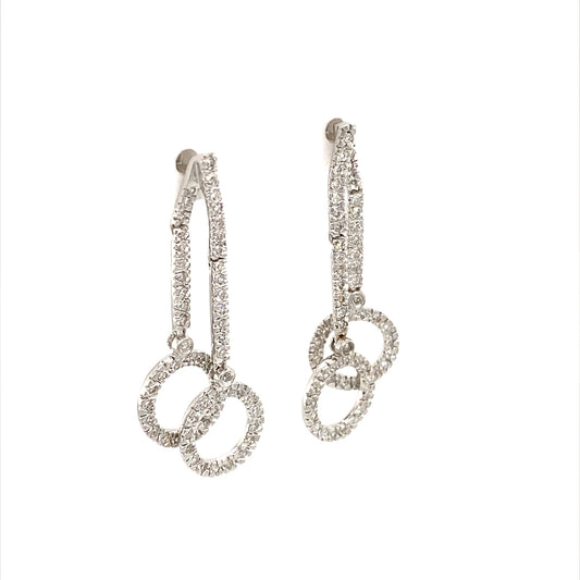 18K White Gold 0.53ct Diamond Drop Earrings