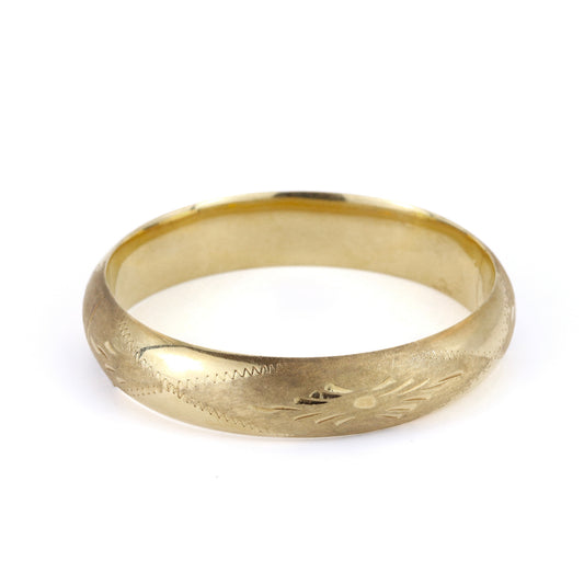 14K Yellow Gold Diamond Bangle