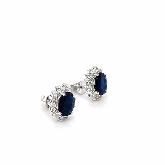 18K White Gold 2.5ct Diamond Earrings