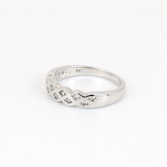 9K White Gold 0.20ct Diamond Ring