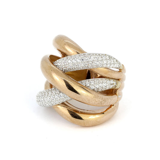 18K White & Rose Gold 0.40ct Diamond Ring
