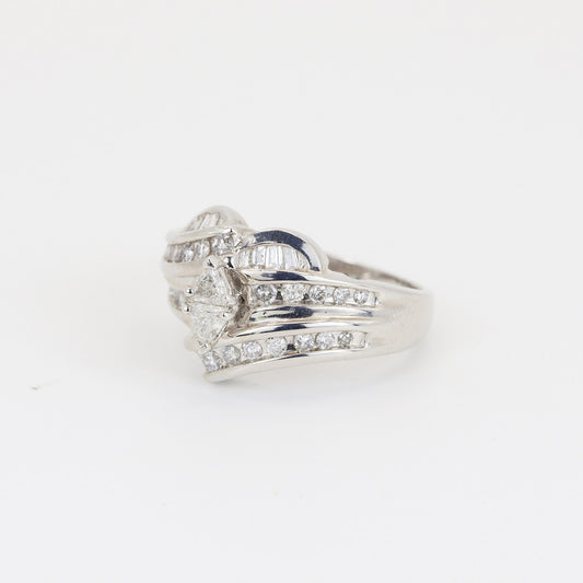 9K White Gold 0.75ct Diamond Ring