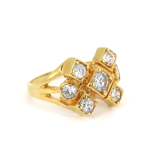 9K Yellow Gold 1ct Cubic Zirconia Ring