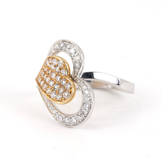 18K White & Rose Gold 0.80ct Diamond Ring