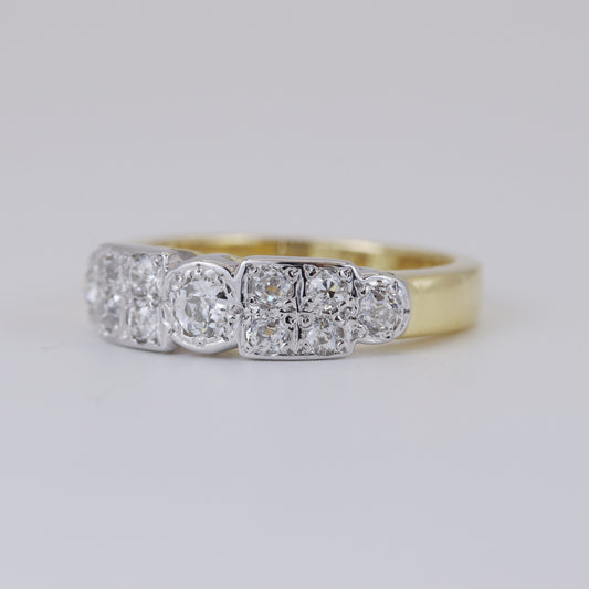 18K White & Yellow Gold 0.70ct Diamond Ring