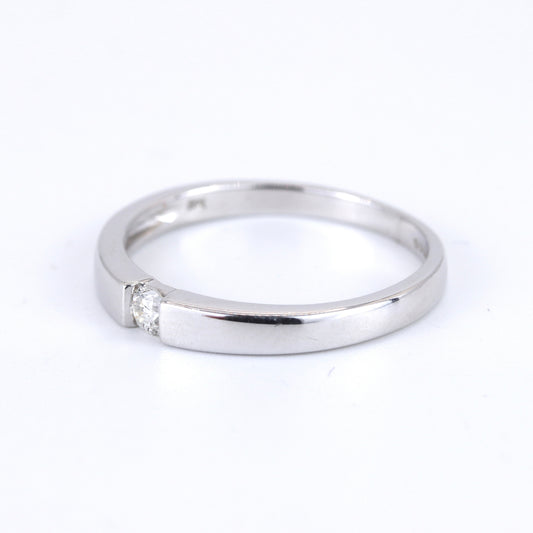 9K White Gold 0.09ct Diamond Ring