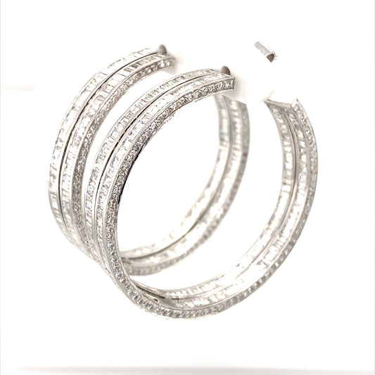 18K White Gold 18ct Diamond Earrings