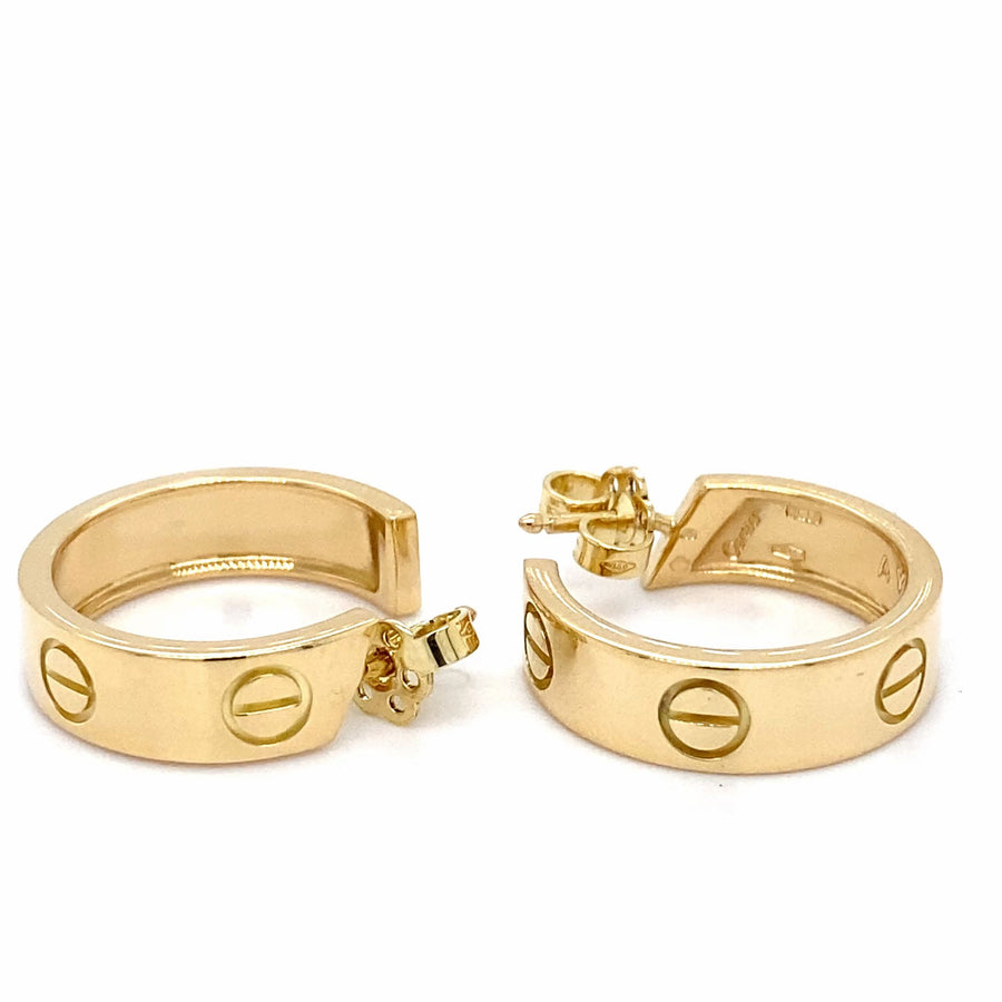 Cartier 18K Yellow Gold Hoop Earrings – Pre-Loved