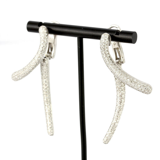 18K White Gold 2.70ct Diamond Earrings