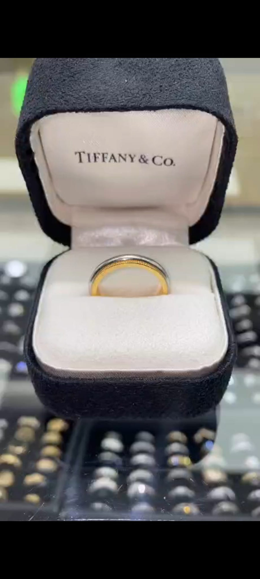Tiffany & Co Platinum & 18K Yellow Gold Band – Pre-Loved