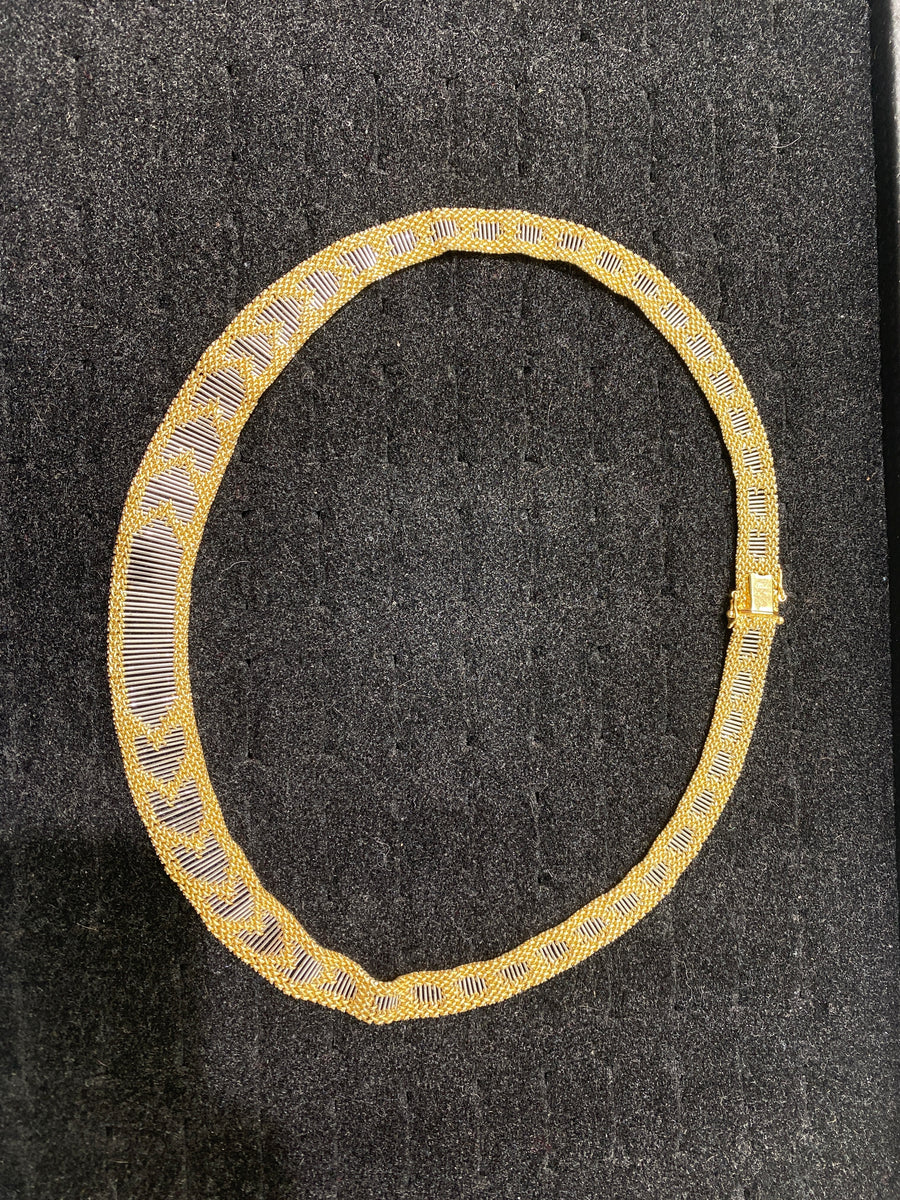 Platinum & 18K Yellow Gold Necklace – Pre-Loved