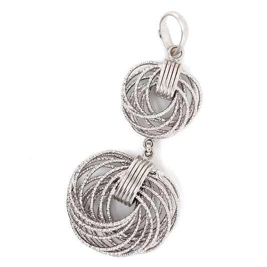 18K White Gold Designer Pendant