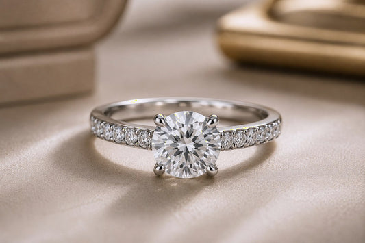 Diamond Halo Engagement Ring