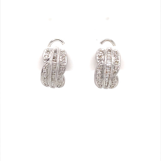 14K White Gold 0.38ct Diamond Earrings