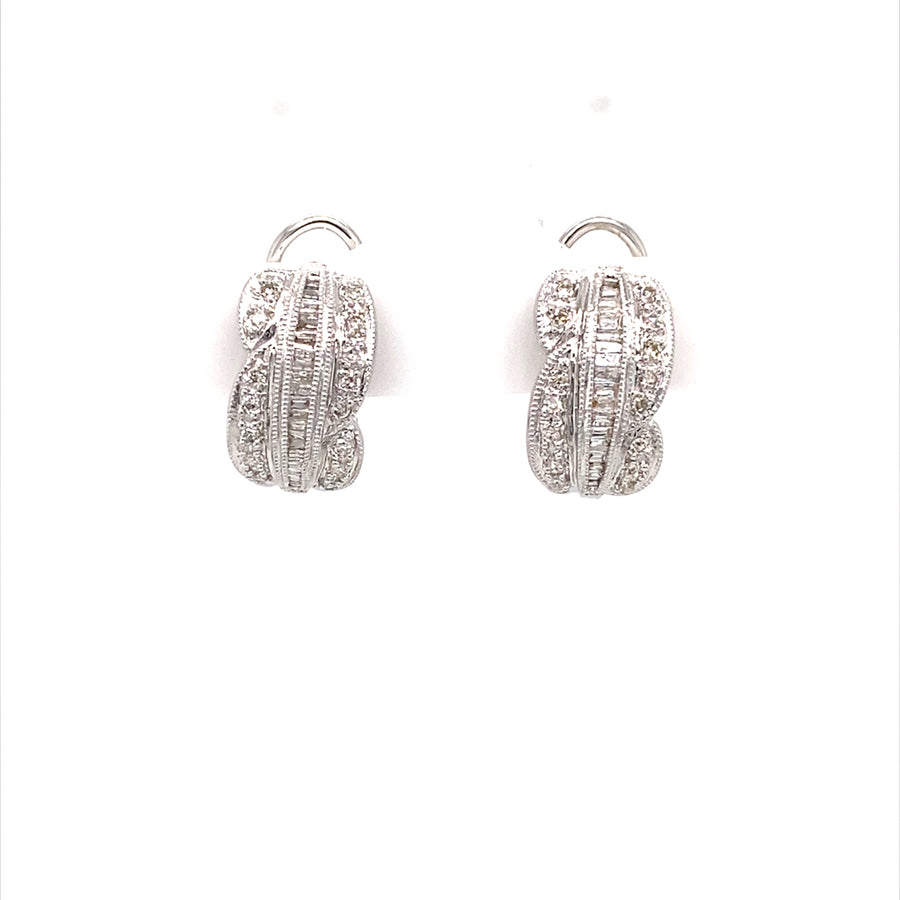 14K White Gold 0.38ct Diamond Earrings