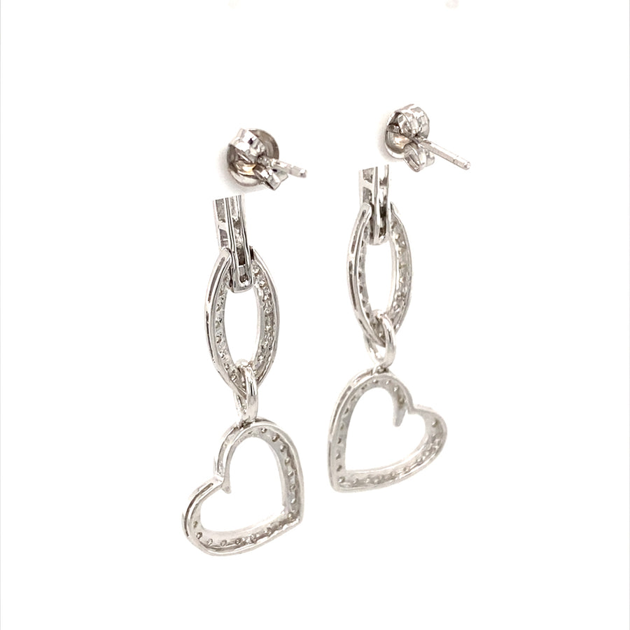 18K White Gold 0.46ct Diamond Drop Earrings – Pre-Loved