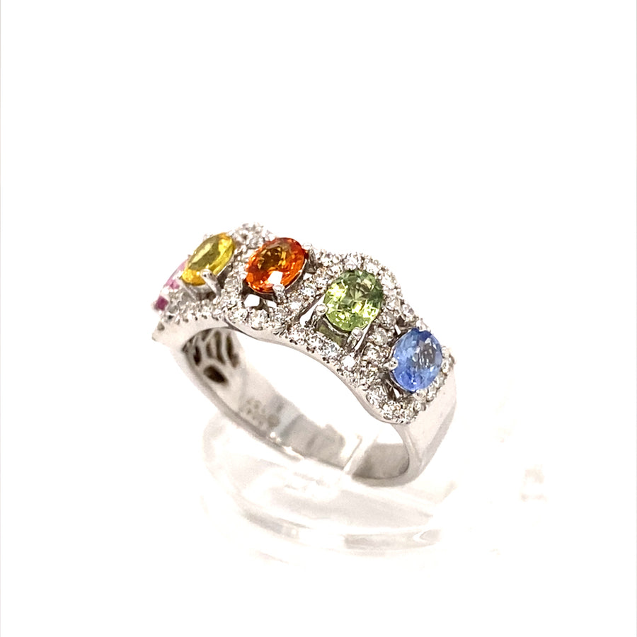 18K White Gold 2.04ct Gemstone & Diamond Ring – Pre-Loved