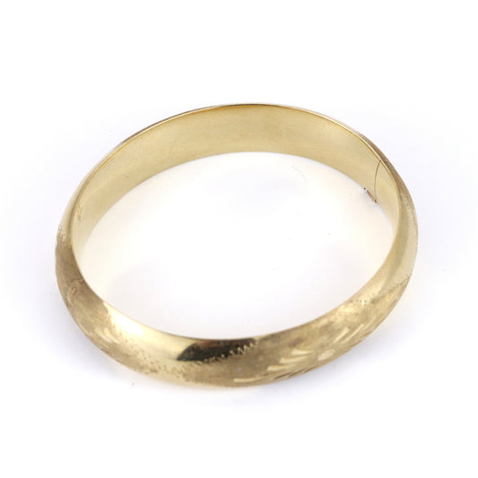 14K Yellow Gold Diamond Bangle