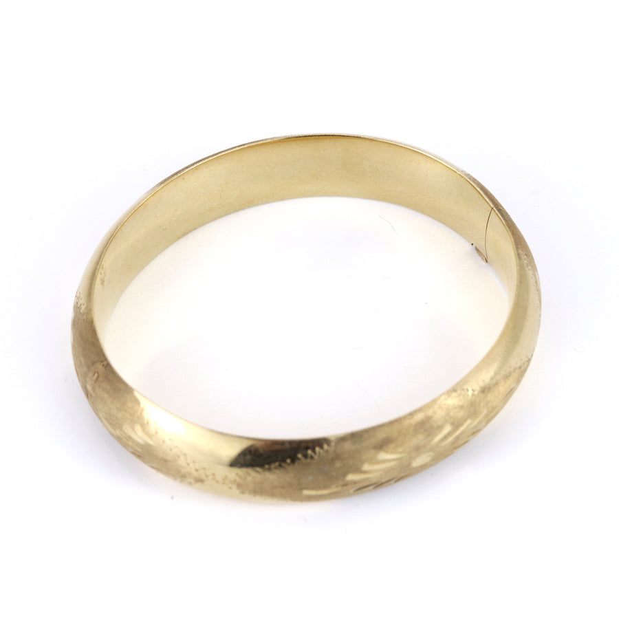 14K Yellow Gold Diamond Bangle – Pre-Loved