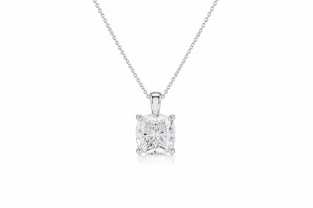 Cushion Cut Diamond Pendant Necklace