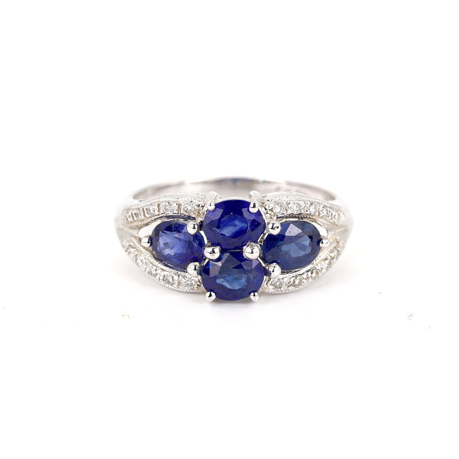 18K White Gold 2.20ct Sapphire & Diamond Ring