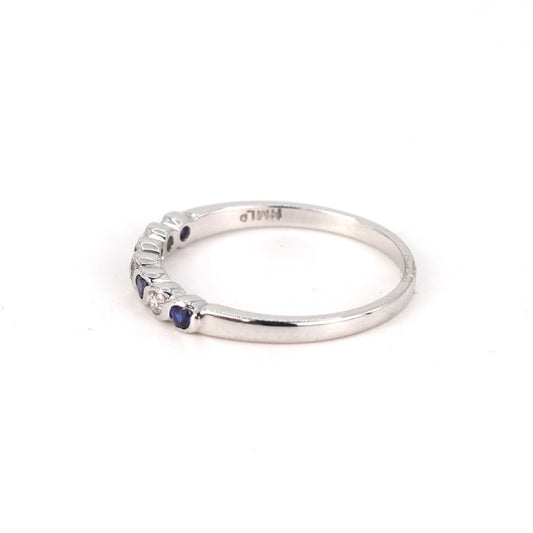 18K White Gold Gemstone & Diamond Ring