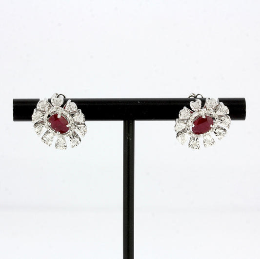 18K White Gold Gemstone & Diamond Jewellery Set