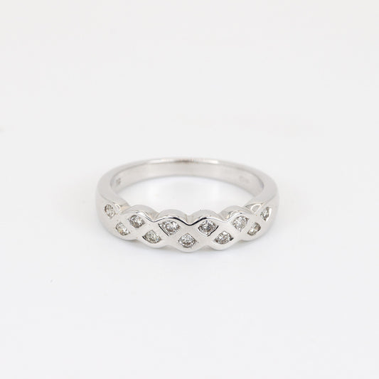 9K White Gold 0.20ct Diamond Ring