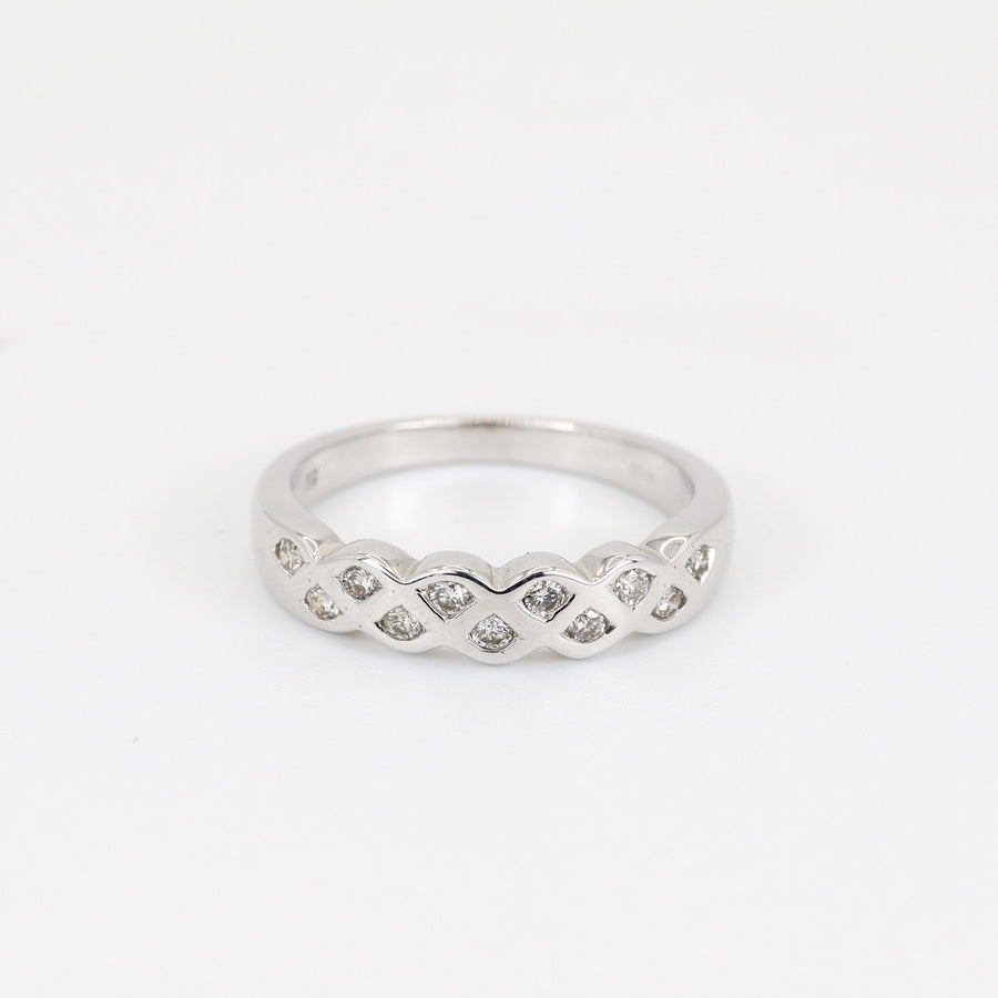 9K White Gold 0.20ct Diamond Ring