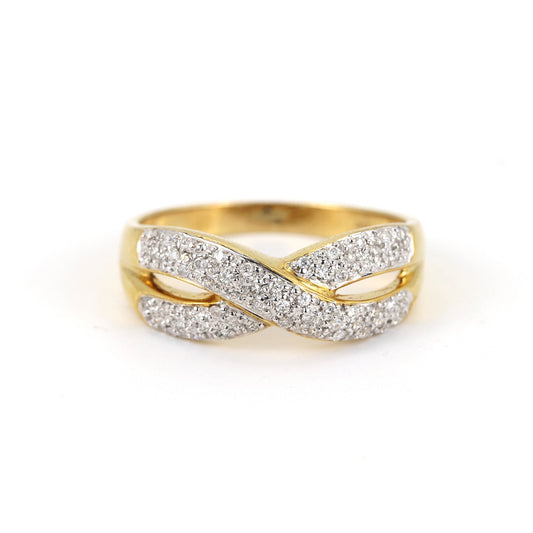 18K White & Yellow Gold 0.28ct Diamond Ring