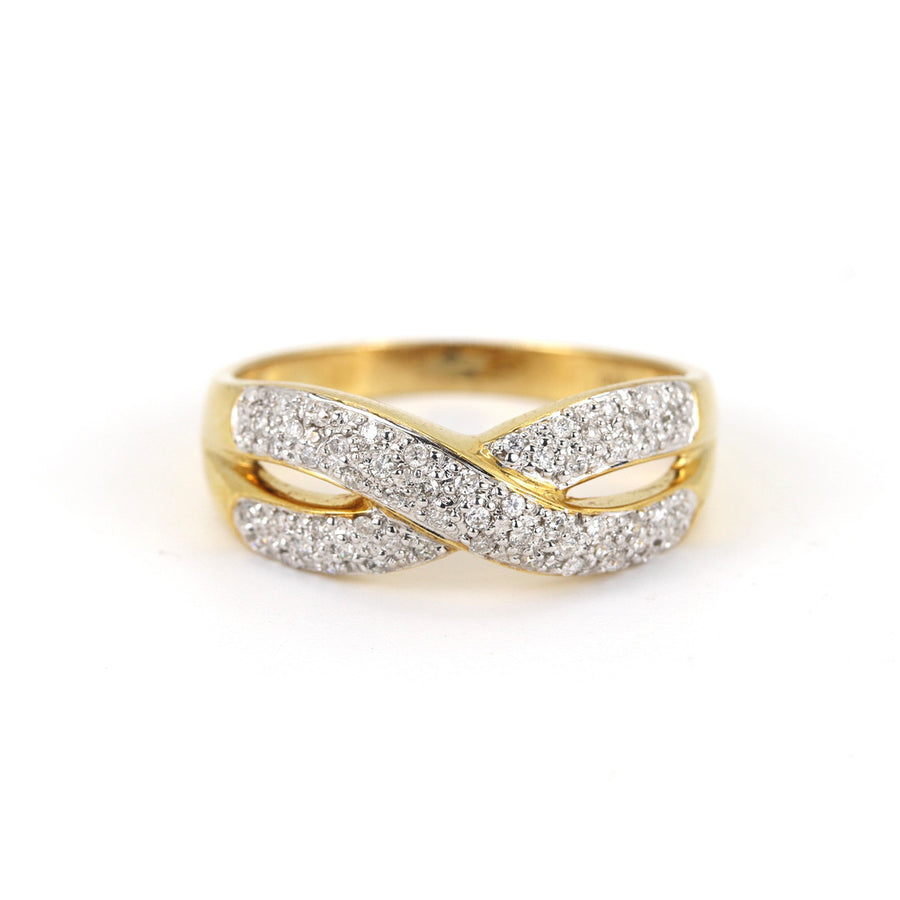 18K White & Yellow Gold 0.28ct Diamond Ring – Pre-Loved
