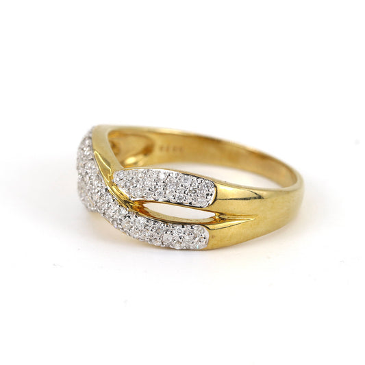 18K White & Yellow Gold 0.28ct Diamond Ring