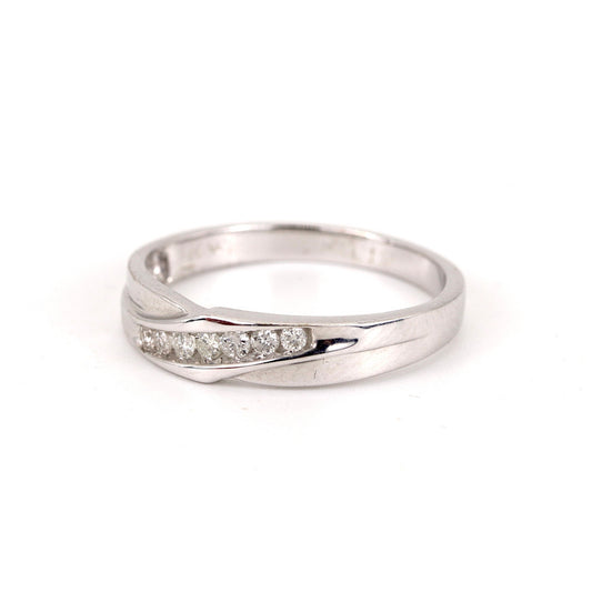 14K White Gold 0.10ct Diamond Ring