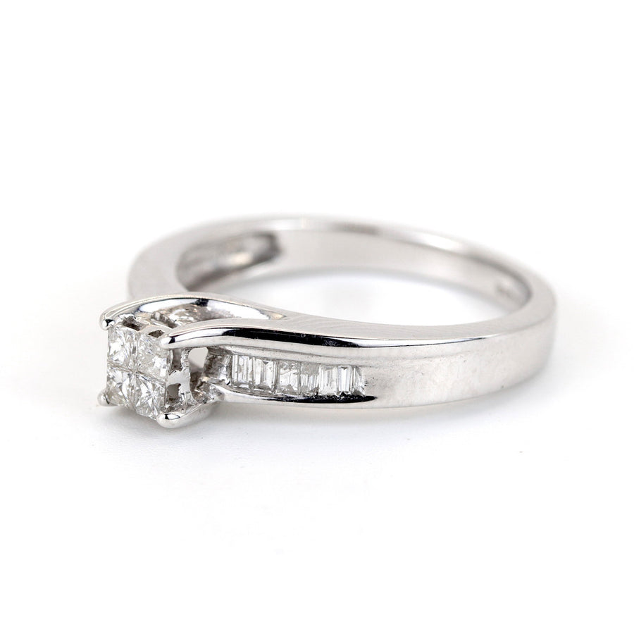 UK Hallmarked 14K White Gold 0.20ct Diamond Ring – Pre-Loved