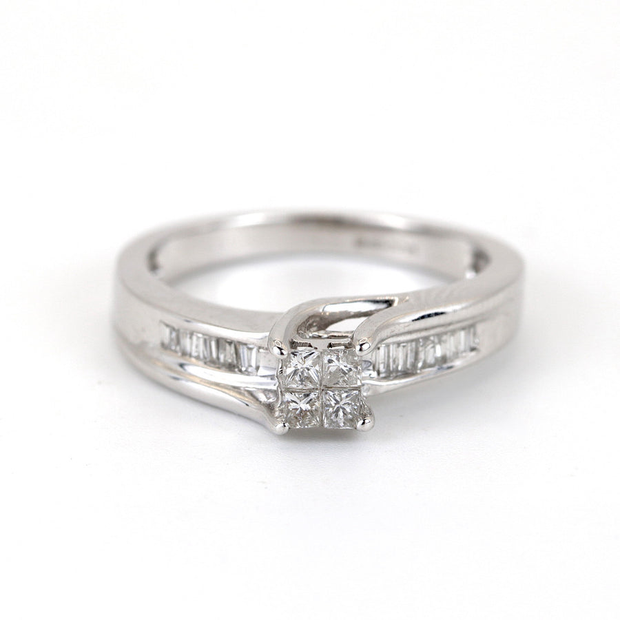 14K White Gold 0.20ct Diamond Ring
