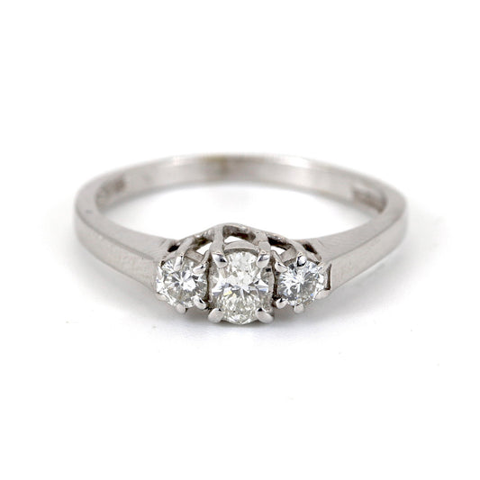 18K White Gold 0.14ct Diamond Ring