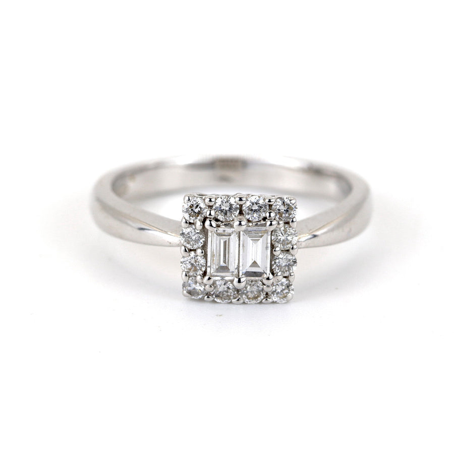 18K White Gold Diamond Ring