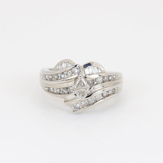 9K White Gold 0.75ct Diamond Ring