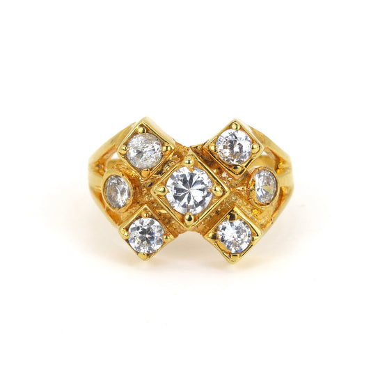 9K Yellow Gold 1ct Cubic Zirconia Ring