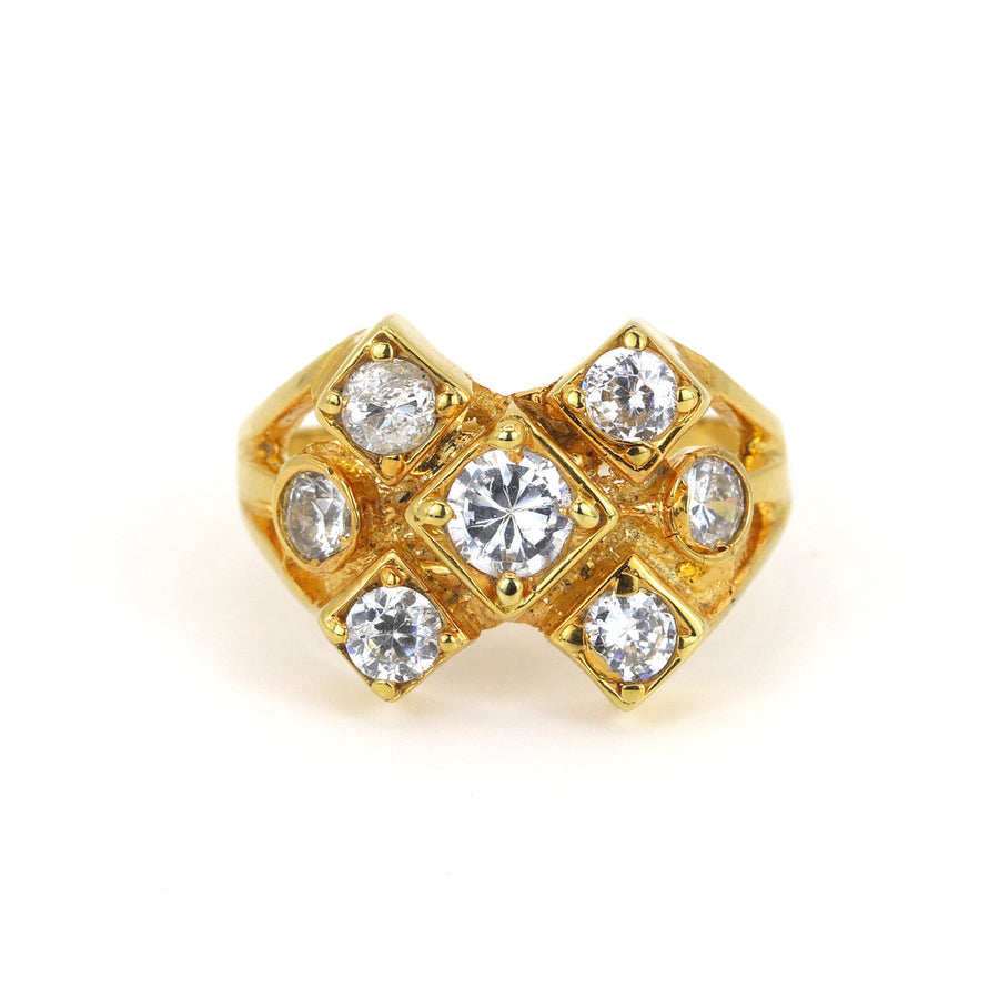 9K Yellow Gold 1ct Cubic Zirconia Ring – Pre-Loved
