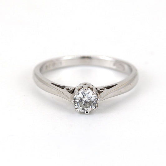 18K White Gold 0.21ct Diamond Ring