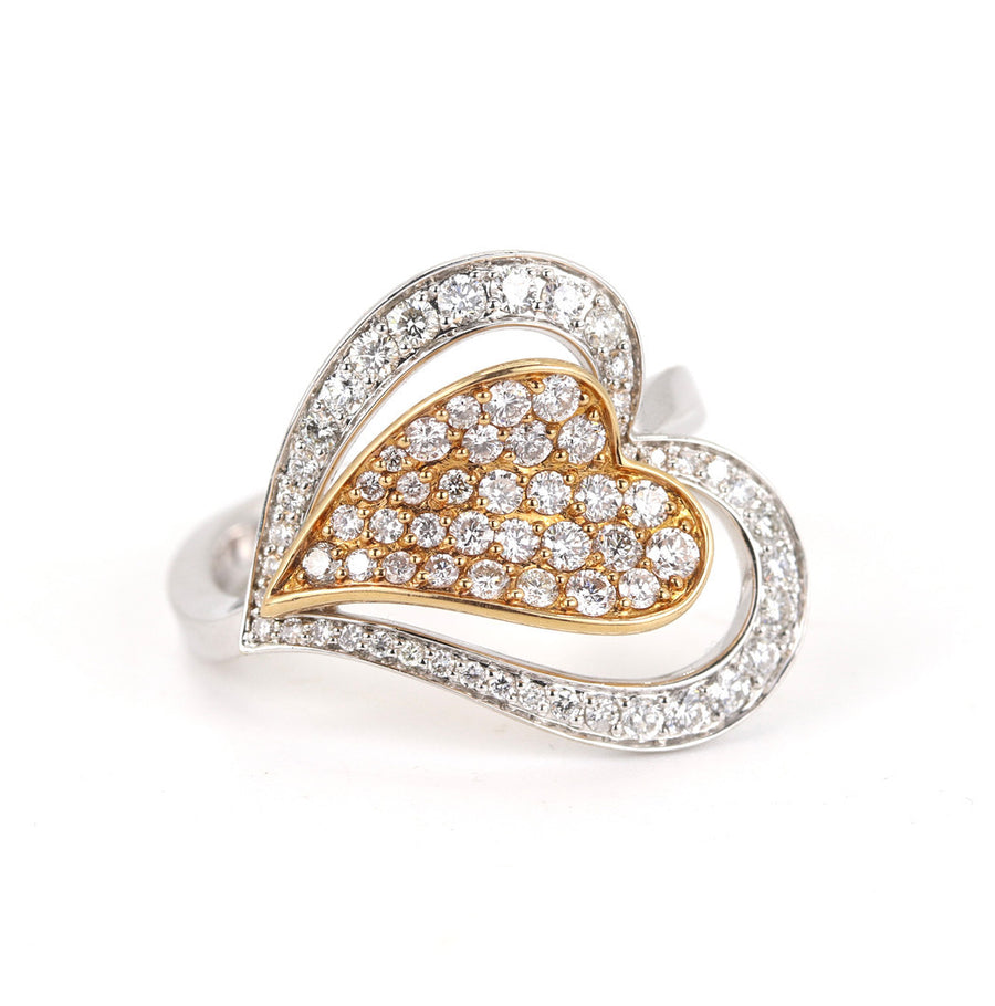 18K White & Rose Gold 0.80ct Diamond Ring