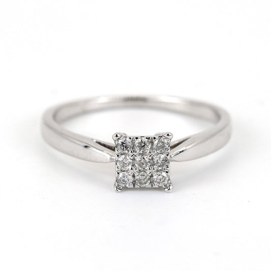 18K White Gold 0.14ct Diamond Ring