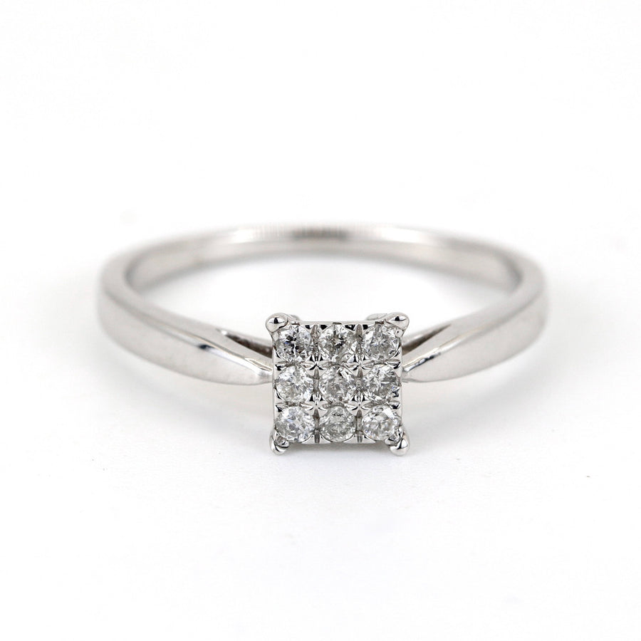 18K White Gold 0.14ct Diamond Ring – Pre-Loved
