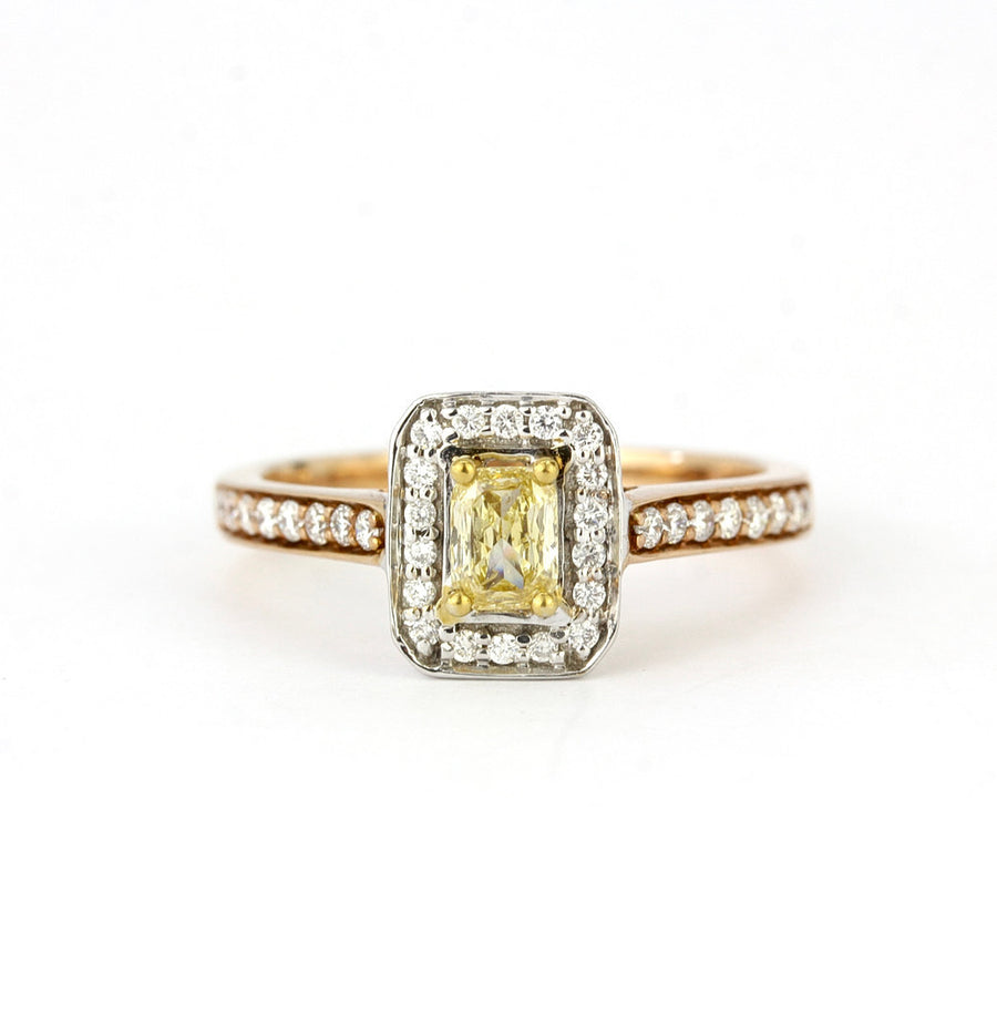 18K White & Rose Gold 0.45ct Diamond Ring