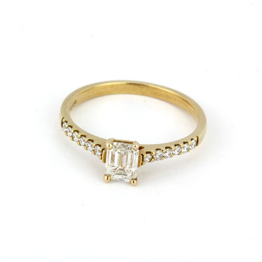 18K Yellow Gold 0.94ct Diamond Ring