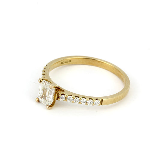 18K Yellow Gold 0.94ct Diamond Ring